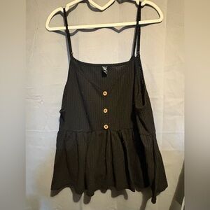 SHEIN Black Buttoned Camisole